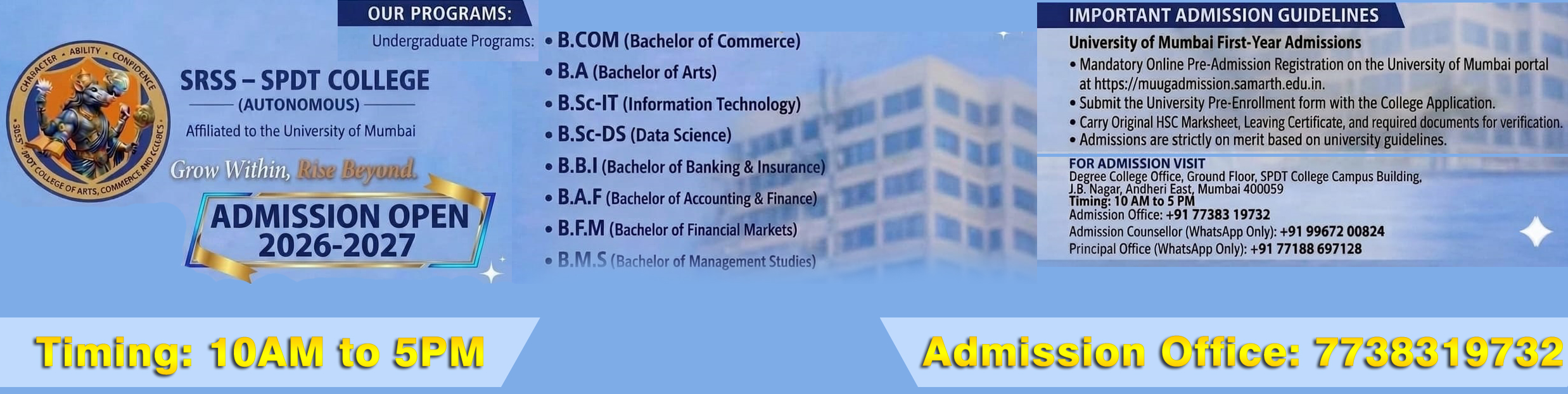 Admission Open
